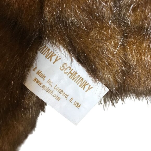 VTG Applause Minky Schminky Faux Mink Plush Bear Soft Brown 6 in Stuffed Animal - Picture 7 of 9